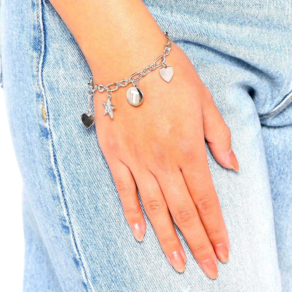 T charm bracelet
